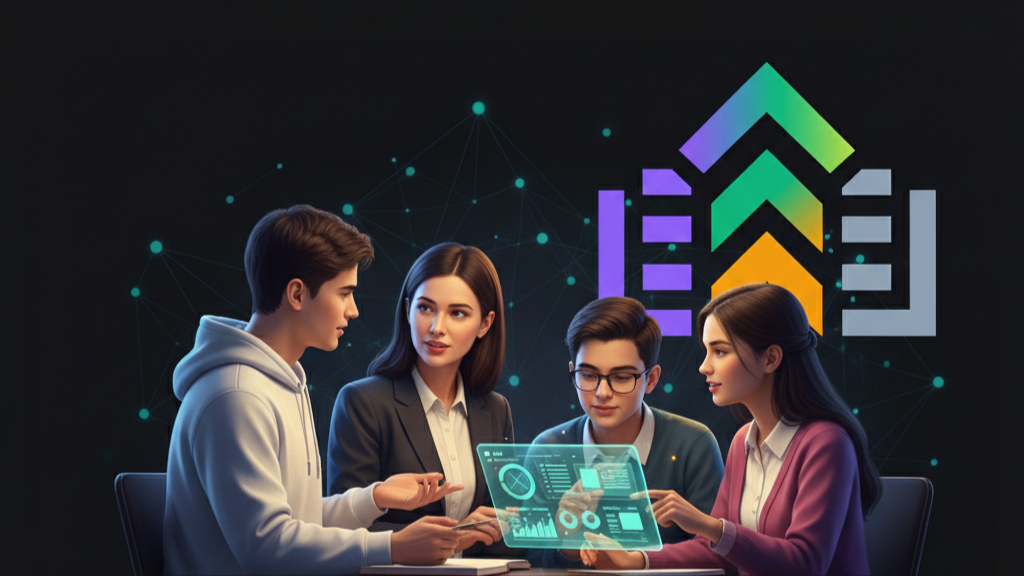 A teacher guiding a student